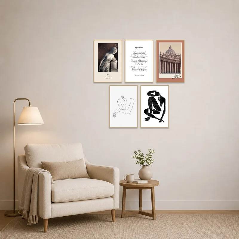 Art set introduces a burst of creativity in a tranquil reading corner.