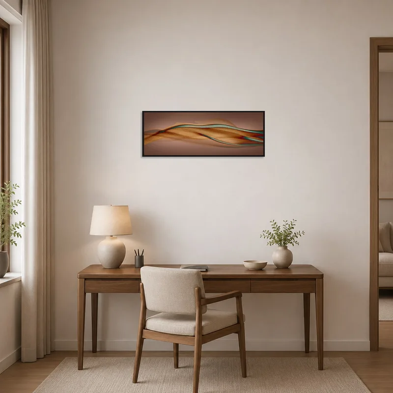 Earthy abstract waves art inspiring focus and creativity.