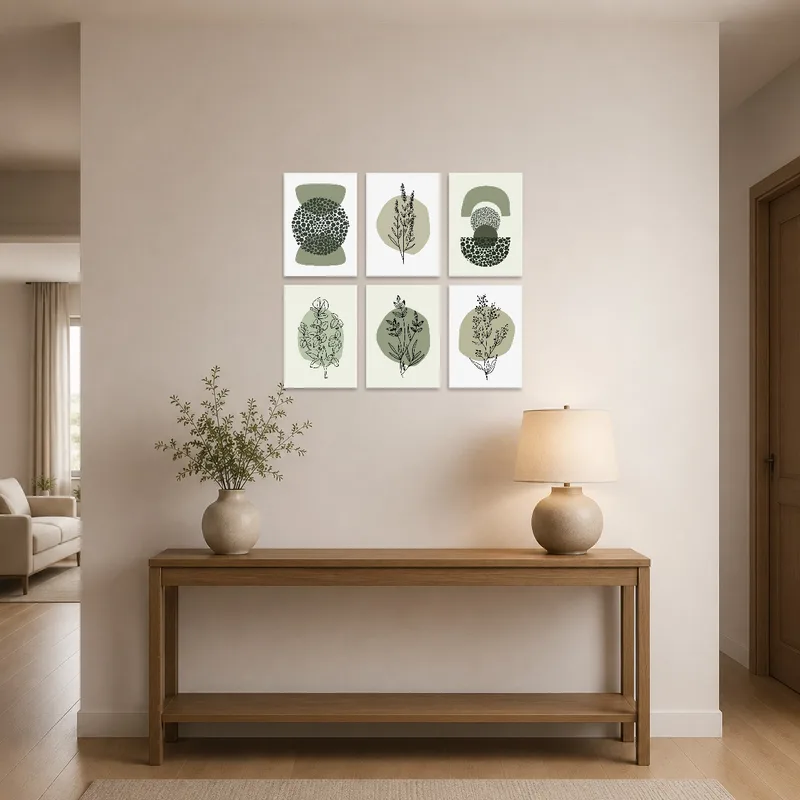 Art set adds a touch of elegance to an entrance hall.